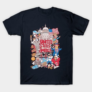 welcome to united states of america illustration T-Shirt